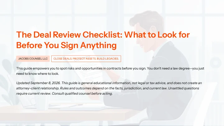 Deal Review Checklist — cover